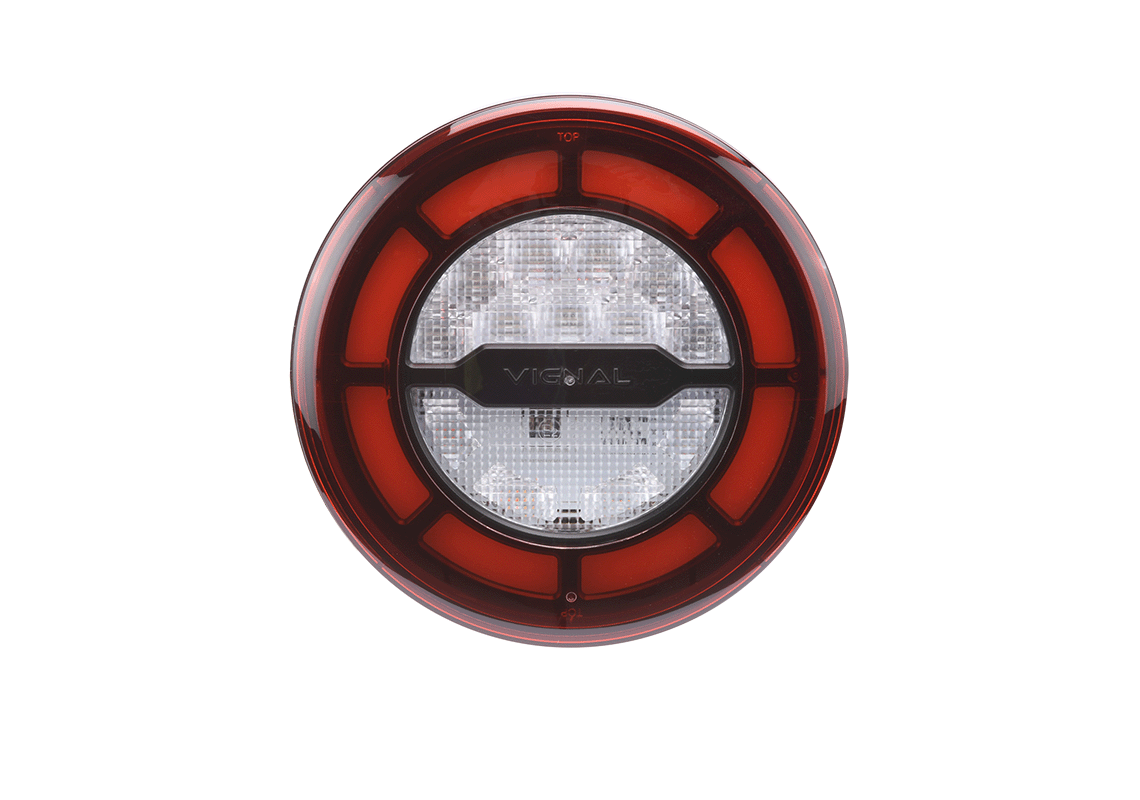 Rear lamp LCR19 BLACK VERSION - LED 24V, reverse, fog